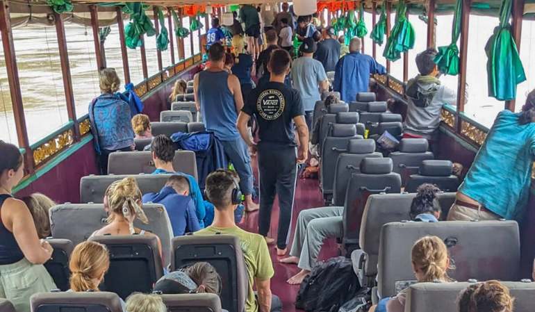 Laos river boat