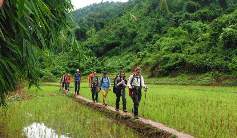 trekking in Laos contryside